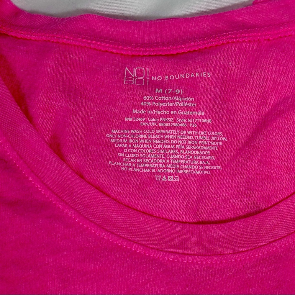 Set of 3 No Boundaries Women’s Basic Tee Bundle– Black, Mint, Pink –Size M (7-9) - Picture 4 of 6